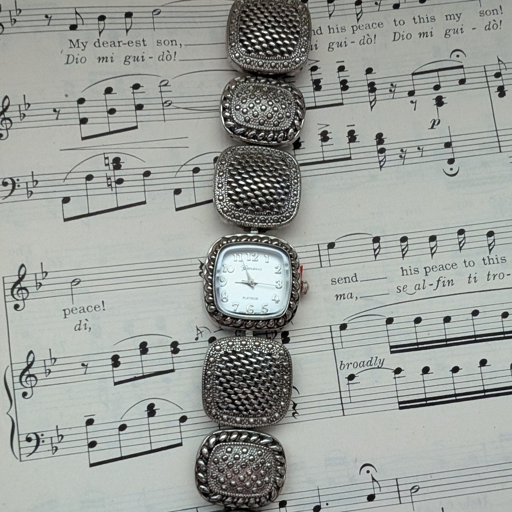 Silver Textured Bracelet Watch - Picture 8 of 10